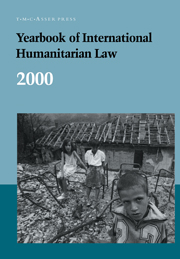 Yearbook of International Humanitarian Law - Volume 3, 2000